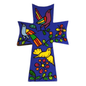 Croce gotica Primavera blu cm 12