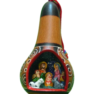 Presepe in Zucca da appendere cm12