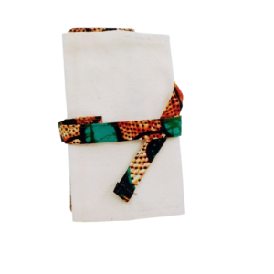 Portatabacco bianco verde chiusura  laccio