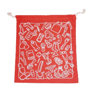 Sacca viaggio cm40x35 cot. rosso - stampa bianca